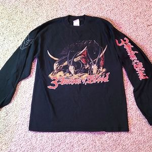 3 Inches Of Blood Longsleeve Band Tee Adult Size M